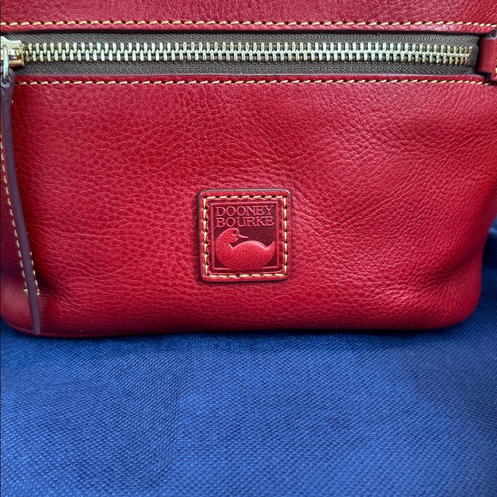 Dooney & Bourke Red Florentine Zip Sac - Picture 3 of 15